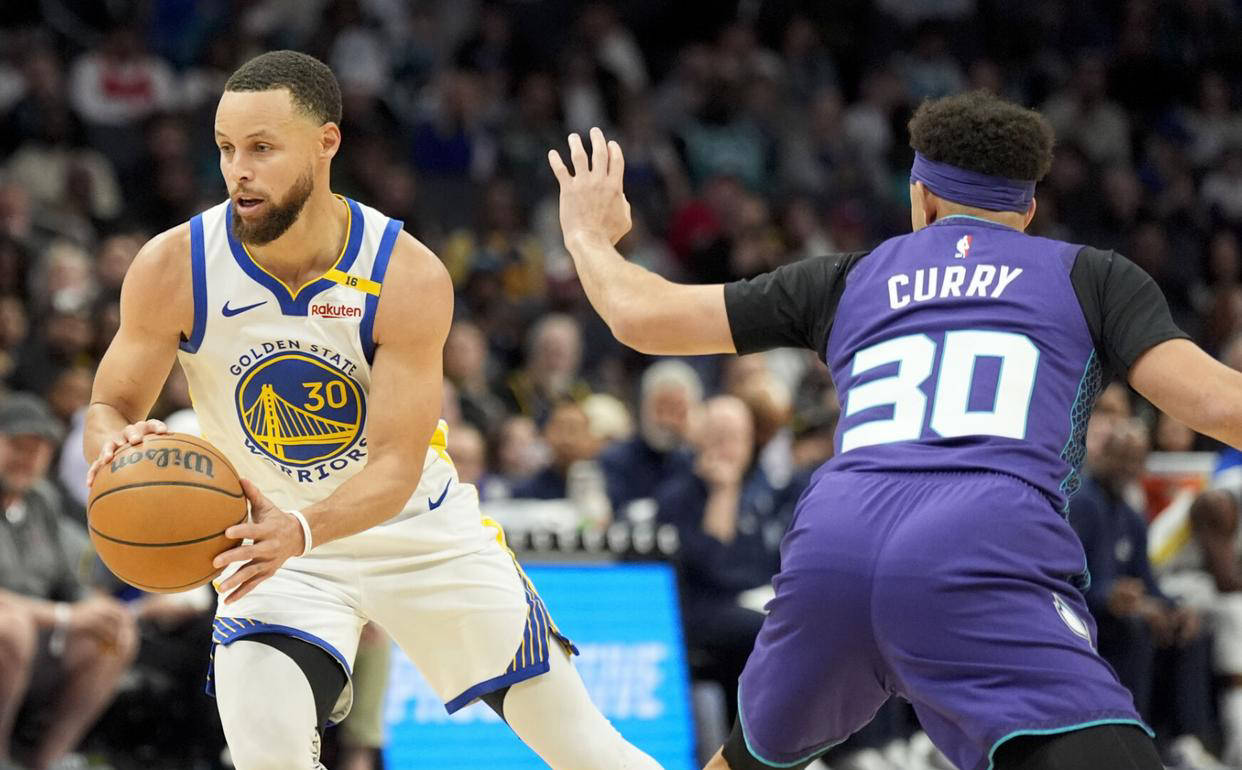 勇士战胜黄蜂，库里单场三分球8中7